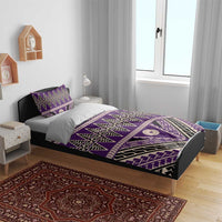 Vintage Bula Fiji Bedding Set Purple Tapa Masi Motif LT9 - Polynesian Pride