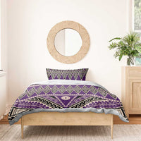 Vintage Bula Fiji Bedding Set Purple Tapa Masi Motif LT9 - Polynesian Pride