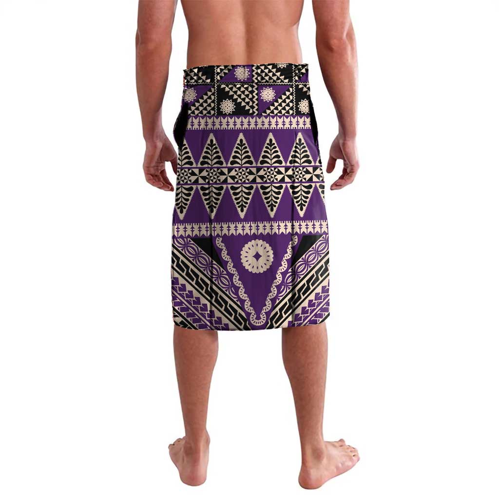 Vintage Bula Fiji Lavalava Purple Tapa Masi Motif LT9 - Polynesian Pride