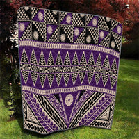 Vintage Bula Fiji Quilt Purple Tapa Masi Motif LT9 - Polynesian Pride