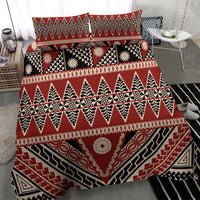 Vintage Bula Fiji Bedding Set Red Tapa Masi Motif LT9 - Polynesian Pride