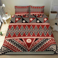 Vintage Bula Fiji Bedding Set Red Tapa Masi Motif LT9 - Polynesian Pride