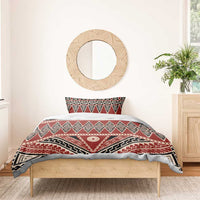 Vintage Bula Fiji Bedding Set Red Tapa Masi Motif LT9 - Polynesian Pride