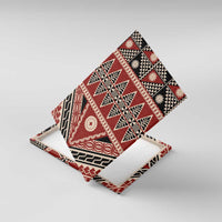 Vintage Bula Fiji Canvas Wall Art Red Tapa Masi Motif LT9 With Frame Red - Polynesian Pride