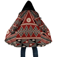 Vintage Bula Fiji Cloak Red Tapa Masi Motif LT9 Unisex Red - Polynesian Pride