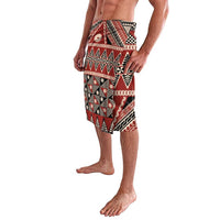 Vintage Bula Fiji Lavalava Red Tapa Masi Motif LT9 - Polynesian Pride