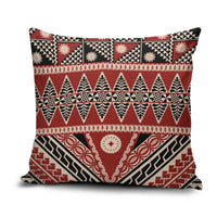 Vintage Bula Fiji Pillow Cover Red Tapa Masi Motif LT9 Red - Polynesian Pride