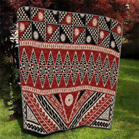 Vintage Bula Fiji Quilt Red Tapa Masi Motif LT9 - Polynesian Pride