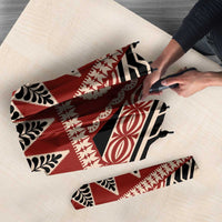Vintage Bula Fiji Umbrella Red Tapa Masi Motif LT9 - Polynesian Pride