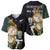 South Africa Protea and New Zealand Baseball Jersey Go All Black-Springboks Rugby with Kente And Maori LT9 - Polynesian Pride