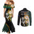 South Africa Protea and New Zealand Couples Matching Mermaid Dress and Long Sleeve Button Shirts Go All Black-Springboks Rugby with Kente And Maori LT9 - Polynesian Pride