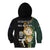 South Africa Protea and New Zealand Kid Hoodie Go All Black-Springboks Rugby with Kente And Maori LT9 - Polynesian Pride