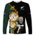 South Africa Protea and New Zealand Long Sleeve Shirt Go All Black-Springboks Rugby with Kente And Maori LT9 Unisex Black Green - Polynesian Pride