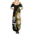 South Africa Protea and New Zealand Summer Maxi Dress Go All Black-Springboks Rugby with Kente And Maori LT9 - Polynesian Pride