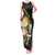 South Africa Protea and New Zealand Tank Maxi Dress Go All Black-Springboks Rugby with Kente And Maori LT9 Women Black Green - Polynesian Pride