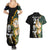 Custom South Africa Protea and New Zealand Couples Matching Summer Maxi Dress and Hawaiian Shirt Go All Black-Springboks Rugby with Kente And Maori LT9 - Polynesian Pride