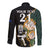 Custom South Africa Protea and New Zealand Long Sleeve Button Shirt Go All Black-Springboks Rugby with Kente And Maori LT9 - Polynesian Pride