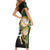 Custom South Africa Protea and New Zealand Short Sleeve Bodycon Dress Go All Black-Springboks Rugby with Kente And Maori LT9 - Polynesian Pride