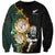 Custom South Africa Protea and New Zealand Sweatshirt Go All Black-Springboks Rugby with Kente And Maori LT9 Unisex Black Green - Polynesian Pride