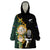 Custom South Africa Protea and New Zealand Wearable Blanket Hoodie Go All Black-Springboks Rugby with Kente And Maori LT9 One Size Black Green - Polynesian Pride