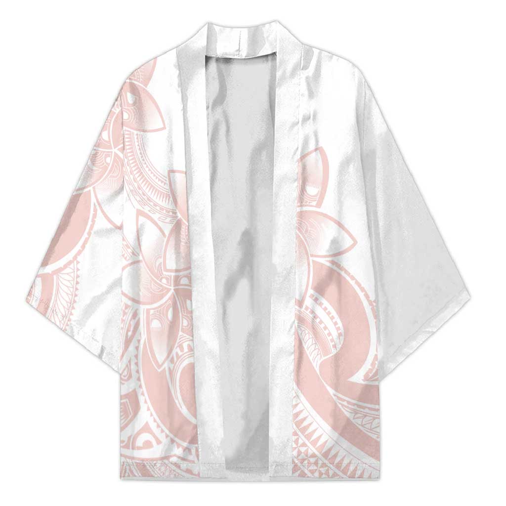 Polynesian Tribal Plumeria Lotu Tamaiti Kimono Pastel Blush LT9 Unisex Blush - Polynesian Pride