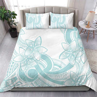 Polynesian Tribal Plumeria Lotu Tamaiti Bedding Set Pastel Cyan LT9 - Polynesian Pride