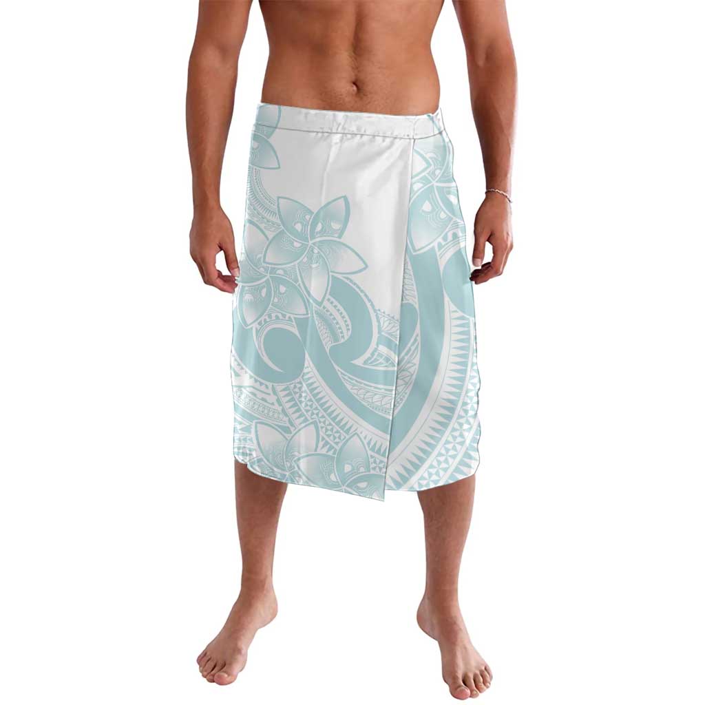 Polynesian Tribal Plumeria Lotu Tamaiti Lavalava Pastel Cyan LT9 Cyan - Polynesian Pride