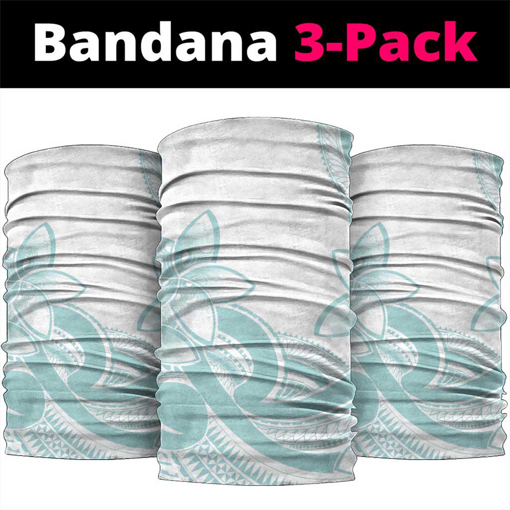 Polynesian Tribal Plumeria Lotu Tamaiti Neck Gaiter Pastel Cyan LT9 package One Size: 25*50cm Cyan - Polynesian Pride