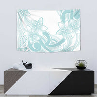 Polynesian Tribal Plumeria Lotu Tamaiti Tapestry Pastel Cyan LT9 - Polynesian Pride