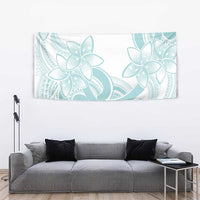 Polynesian Tribal Plumeria Lotu Tamaiti Tapestry Pastel Cyan LT9 - Polynesian Pride