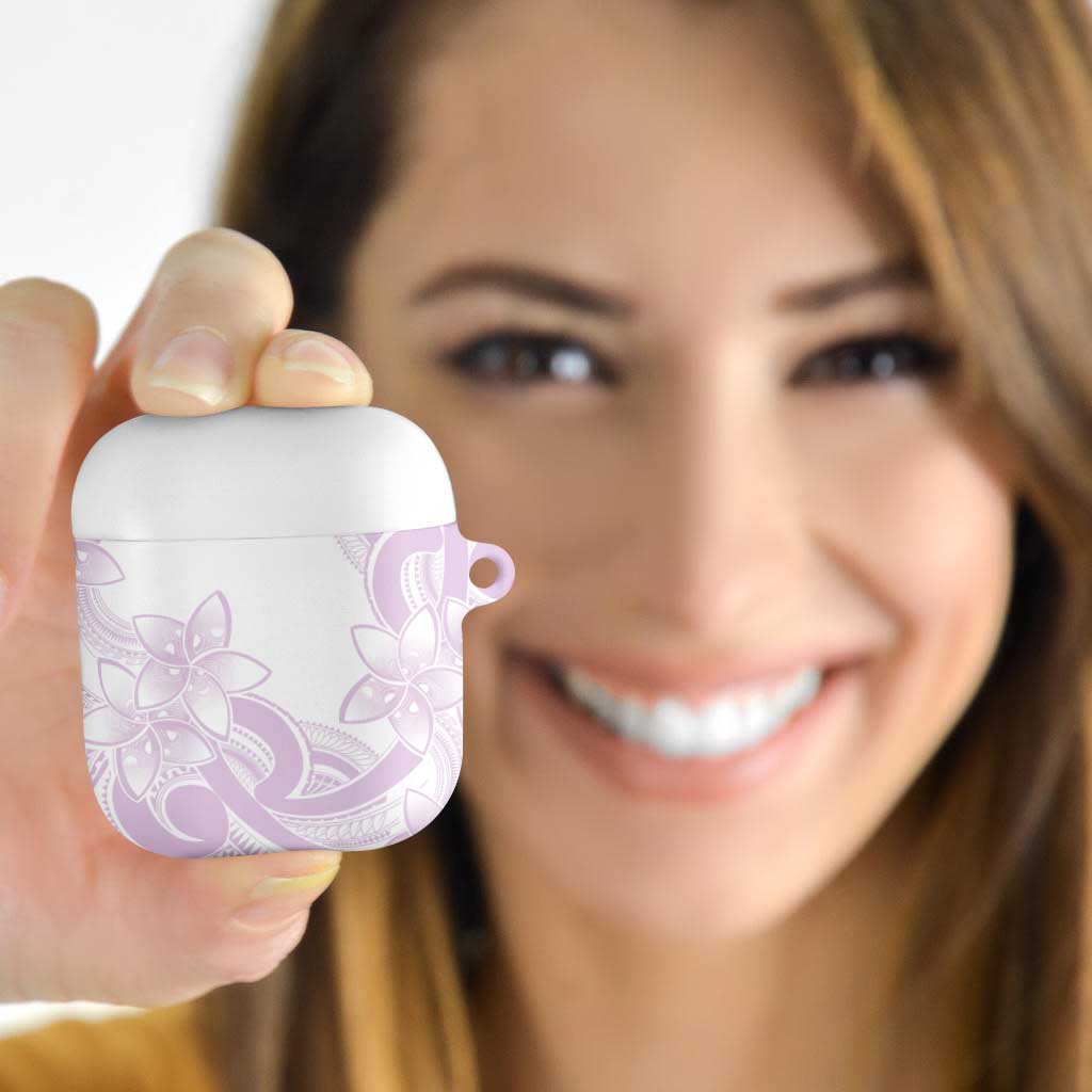 Polynesian Tribal Plumeria Lotu Tamaiti AirPods Case Pastel Mauve LT9 Mauve - Polynesian Pride