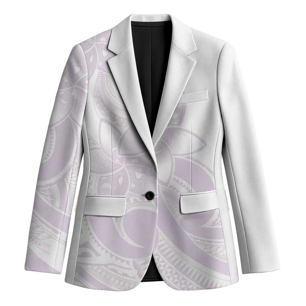 Polynesian Tribal Plumeria Lotu Tamaiti Blazer Pastel Mauve LT9 Unisex Mauve - Polynesian Pride