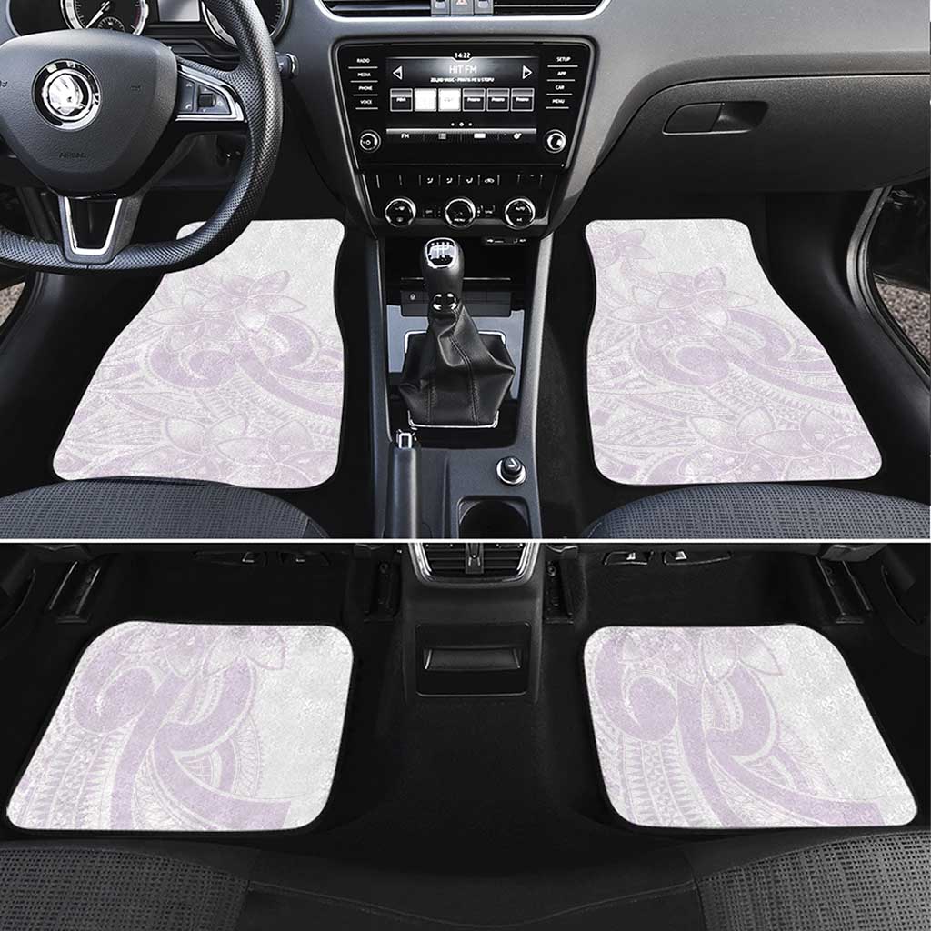 Polynesian Tribal Plumeria Lotu Tamaiti Car Mats Pastel Mauve LT9 Set 4pcs Mauve - Polynesian Pride