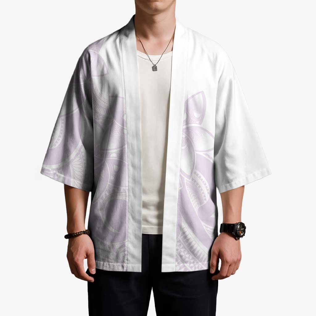 Polynesian Tribal Plumeria Lotu Tamaiti Kimono Pastel Mauve LT9 - Polynesian Pride