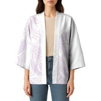 Polynesian Tribal Plumeria Lotu Tamaiti Kimono Pastel Mauve LT9 - Polynesian Pride