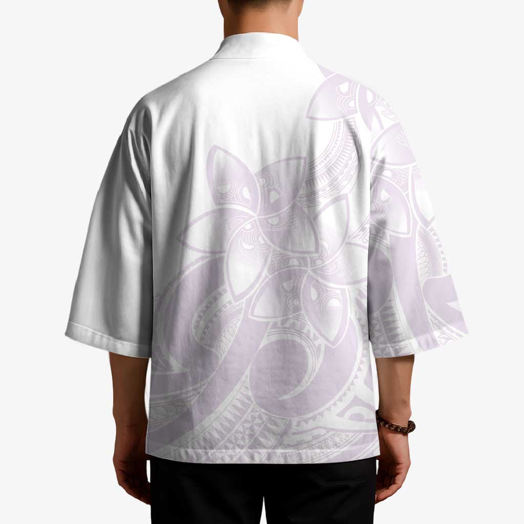 Polynesian Tribal Plumeria Lotu Tamaiti Kimono Pastel Mauve LT9 - Polynesian Pride