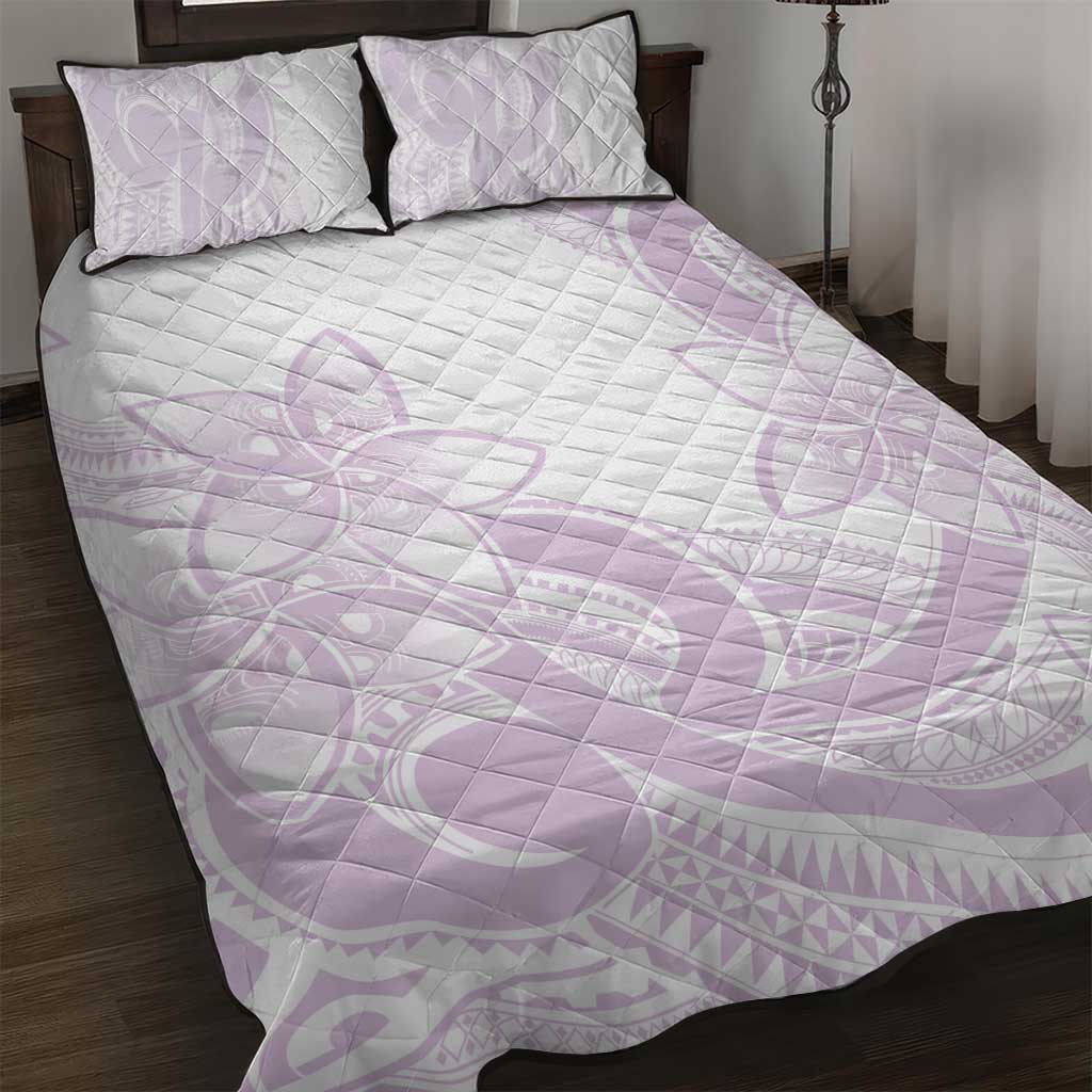 Polynesian Tribal Plumeria Lotu Tamaiti Quilt Bed Set Pastel Mauve LT9 Mauve - Polynesian Pride