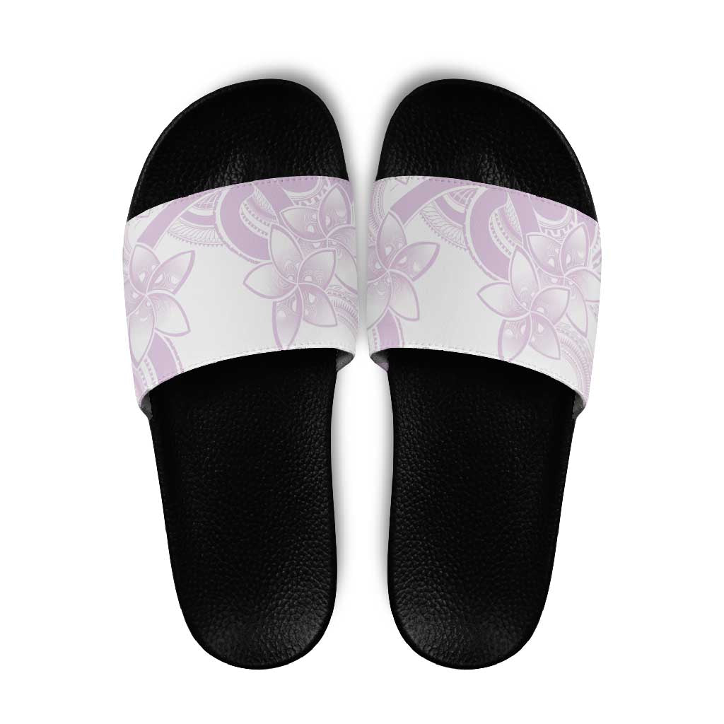 Polynesian Tribal Plumeria Lotu Tamaiti Slide Sandals Pastel Mauve LT9 Mauve - Polynesian Pride