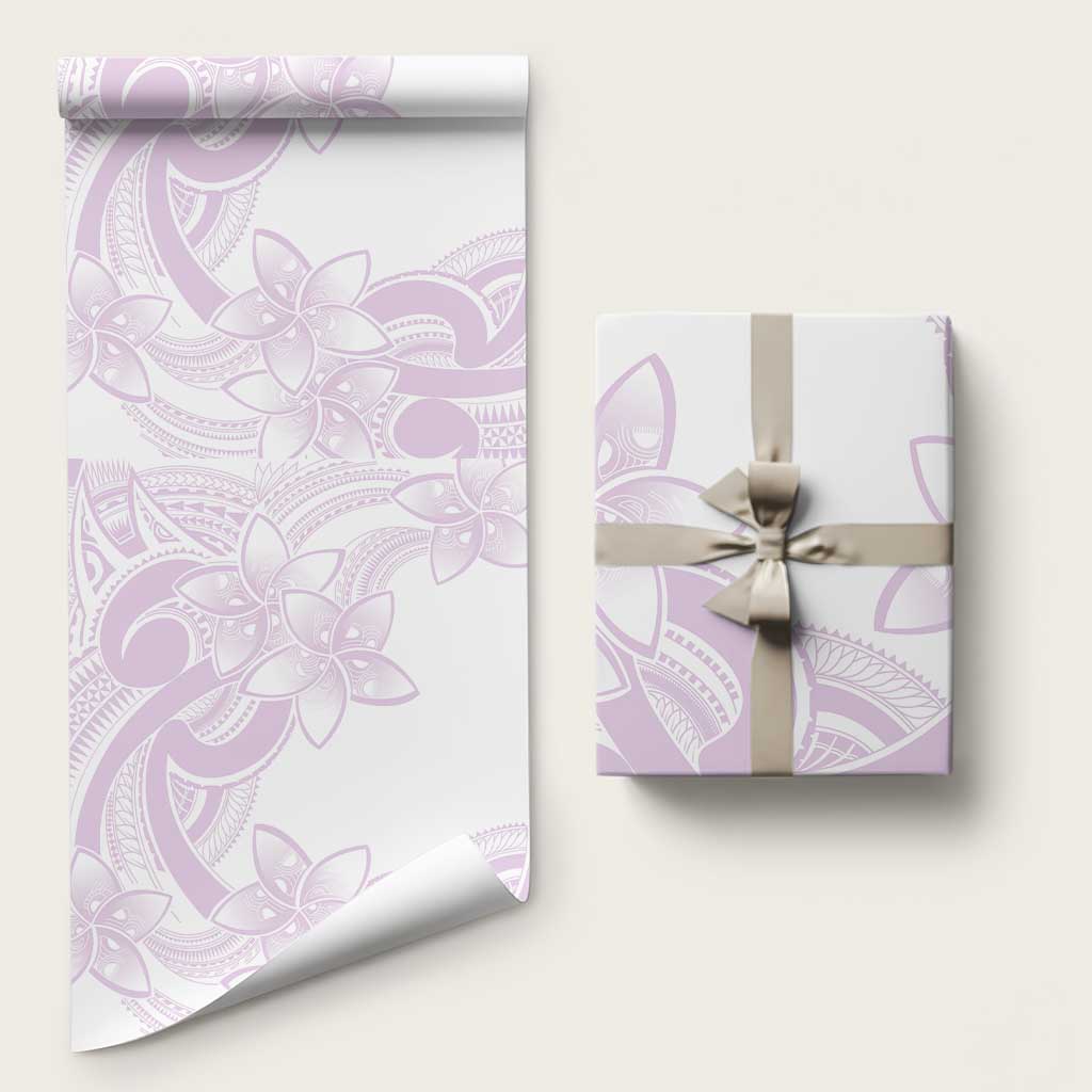 Polynesian Tribal Plumeria Lotu Tamaiti Wrapping Paper Pastel Mauve LT9 58" × 23" Mauve - Polynesian Pride