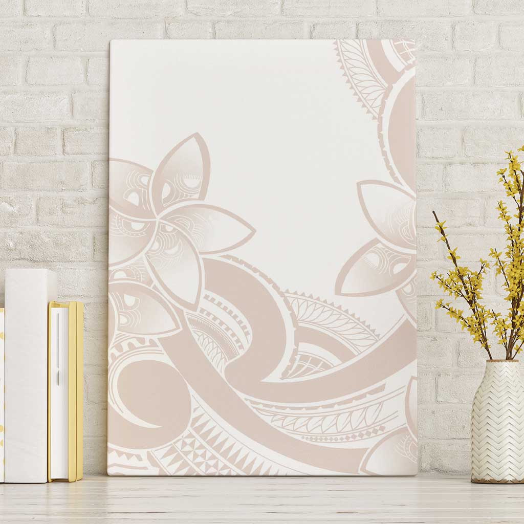 Polynesian Tribal Plumeria Lotu Tamaiti Canvas Wall Art Pastel Nude LT9 Without Frame Nude - Polynesian Pride