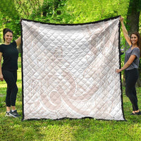 Polynesian Tribal Plumeria Lotu Tamaiti Quilt Pastel Nude LT9 - Polynesian Pride