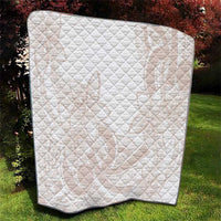 Polynesian Tribal Plumeria Lotu Tamaiti Quilt Pastel Nude LT9 - Polynesian Pride