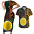 Personalised Shefa Day Couples Matching Short Sleeve Bodycon Dress and Hawaiian Shirt Happy June 18 Vanuatu Province