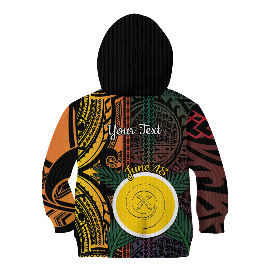 Personalised Shefa Day Kid Hoodie Happy June 18 Vanuatu Province LT14 - Polynesian Pride