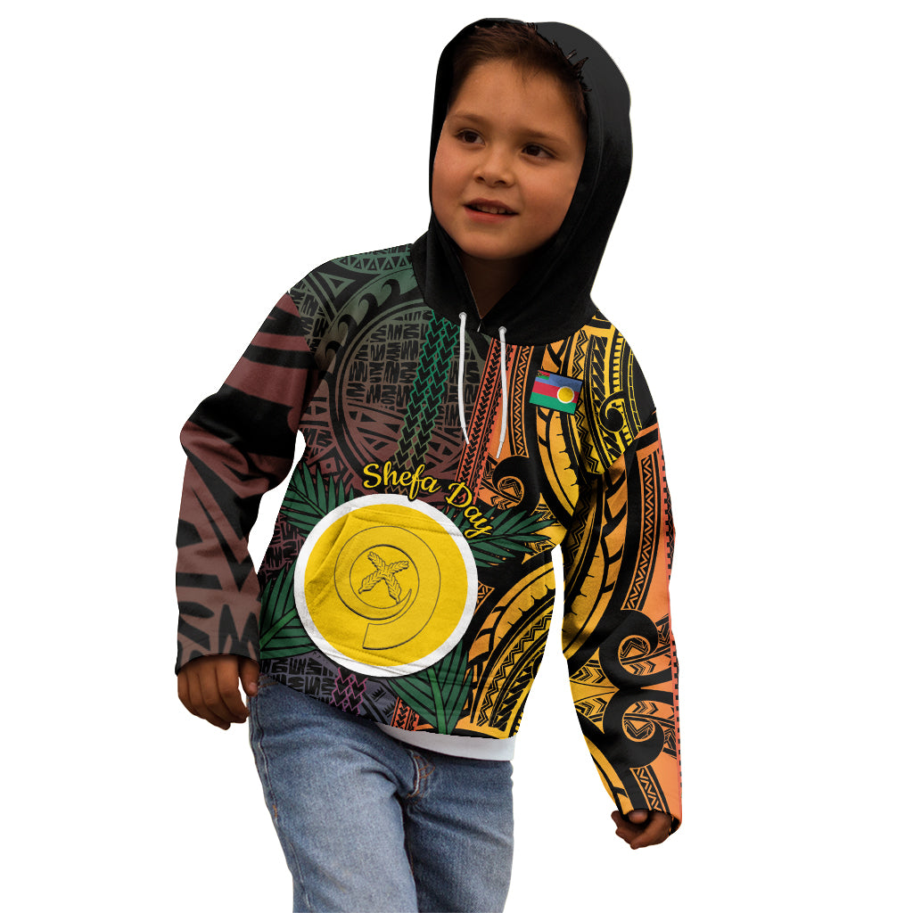 Personalised Shefa Day Kid Hoodie Happy June 18 Vanuatu Province LT14 - Polynesian Pride