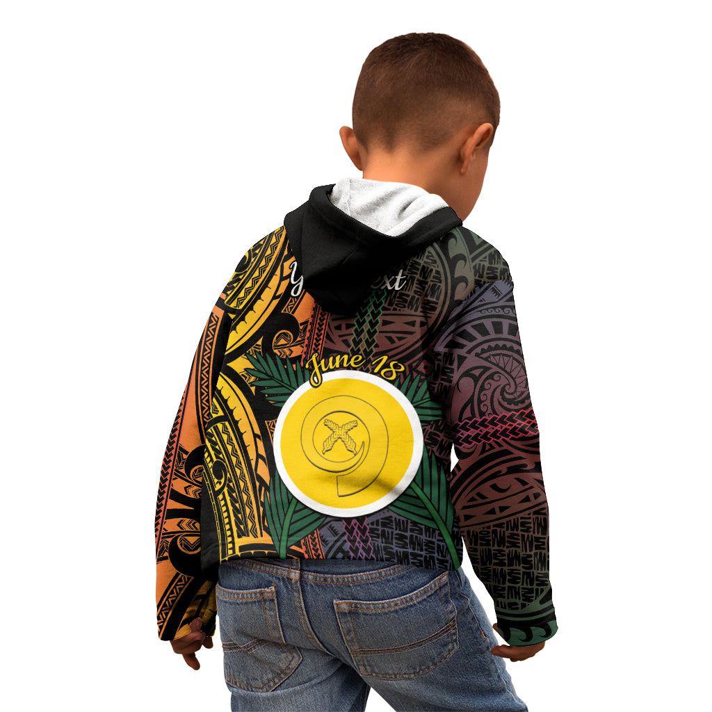 Personalised Shefa Day Kid Hoodie Happy June 18 Vanuatu Province LT14 - Polynesian Pride