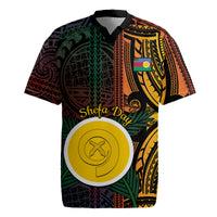 Personalised Shefa Day Rugby Jersey Happy June 18 Vanuatu Province LT14 Black - Polynesian Pride