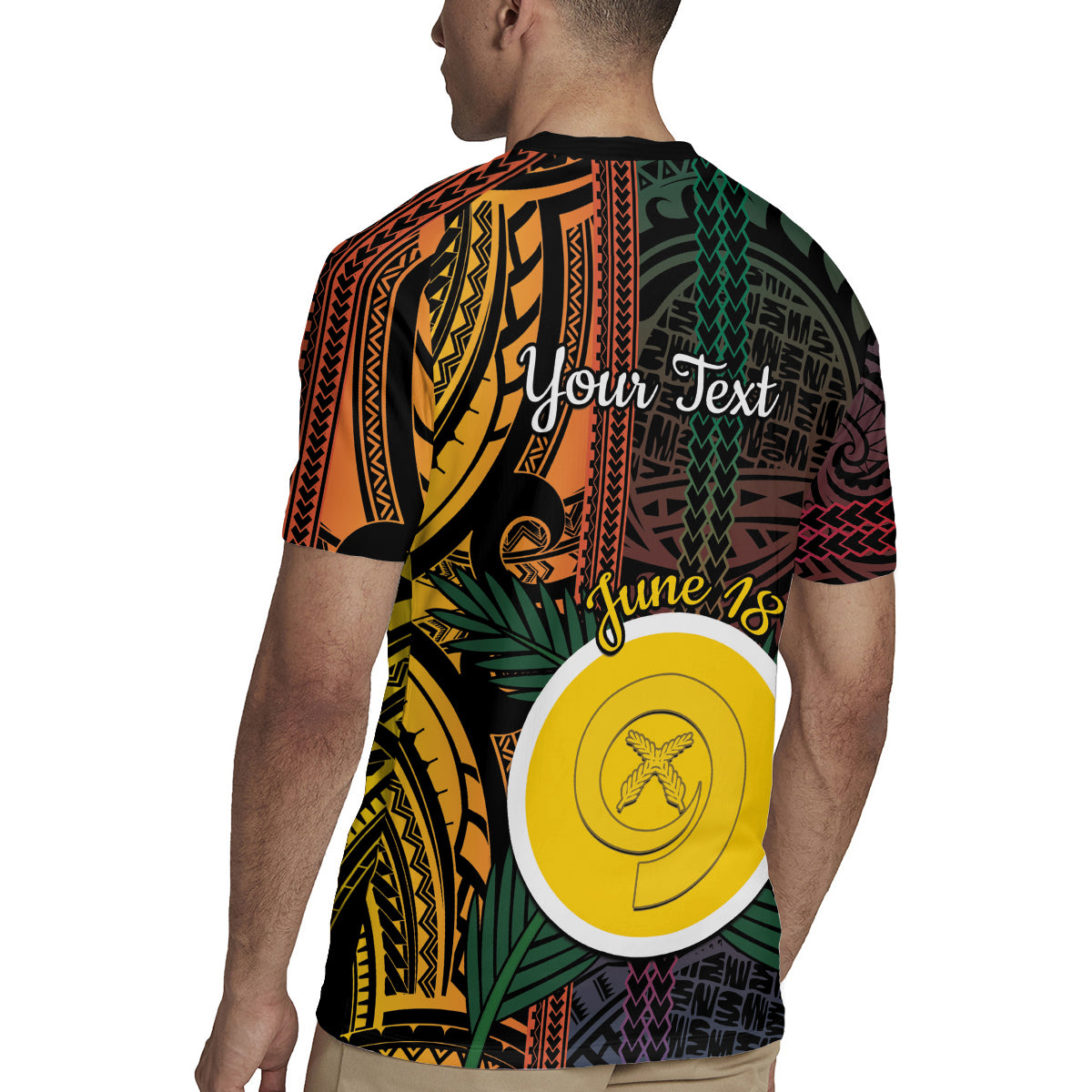 Personalised Shefa Day Rugby Jersey Happy June 18 Vanuatu Province LT14 - Polynesian Pride