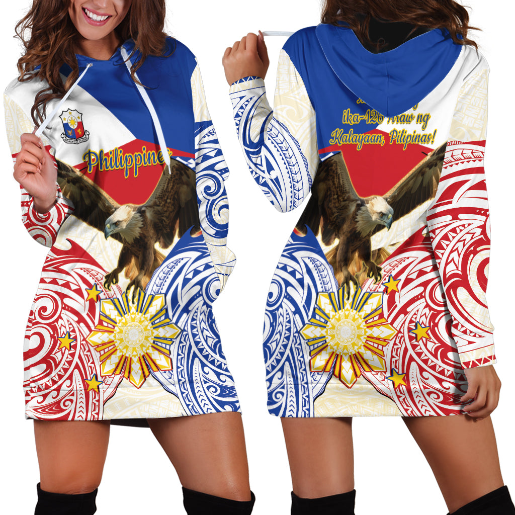 Philippines Independence Day Hoodie Dress Pilipinas Eagle 126th Anniversary LT14 - Polynesian Pride