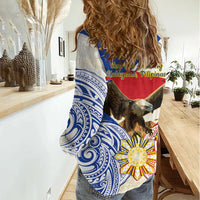 Philippines Independence Day Women Casual Shirt Pilipinas Eagle 126th Anniversary LT14 - Polynesian Pride